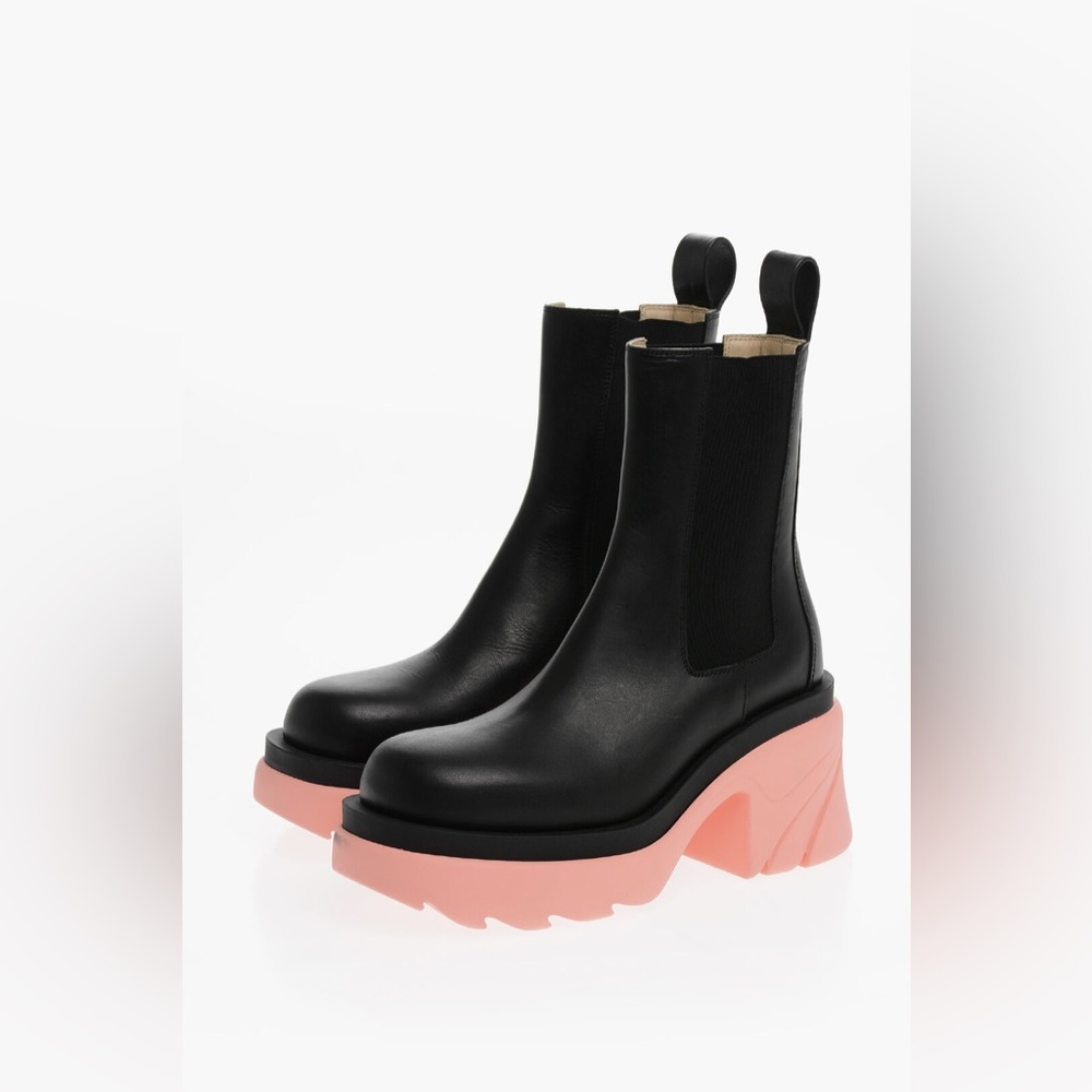 BOTTEGA VENETA Wardrobe 02 Flash Contrast-Sole Tire Ankle Boots Size 37